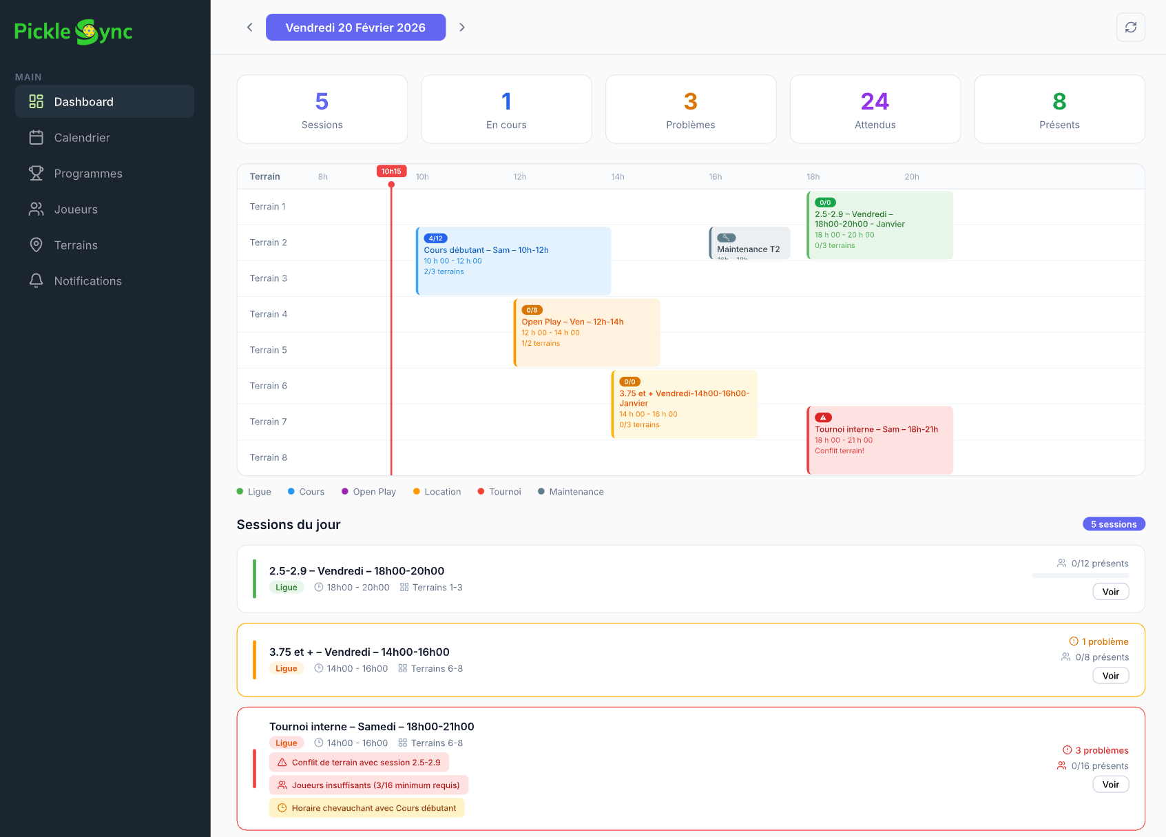 PickleSync Dashboard